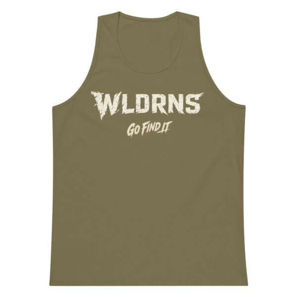 mens-premium-tank-top-military-green-front-6a5d816acf342.jpg WLDRNS (go find it) premium tank top
