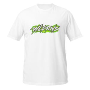 unisex-basic-softstyle-t-shirt-white-front-6a83b25154d89.jpg Short-Sleeve T-Shirt - green outline wldrns