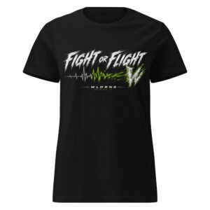 Women’s softstyle t-shirt - black/green fight or flight