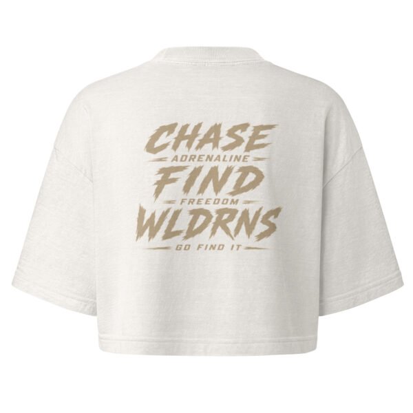 womens-garment-dye-cropped-tee-vintage-white-back-6aa5fb9d0041c.jpg Women’s Crop top - Chase, Find, Wldrns